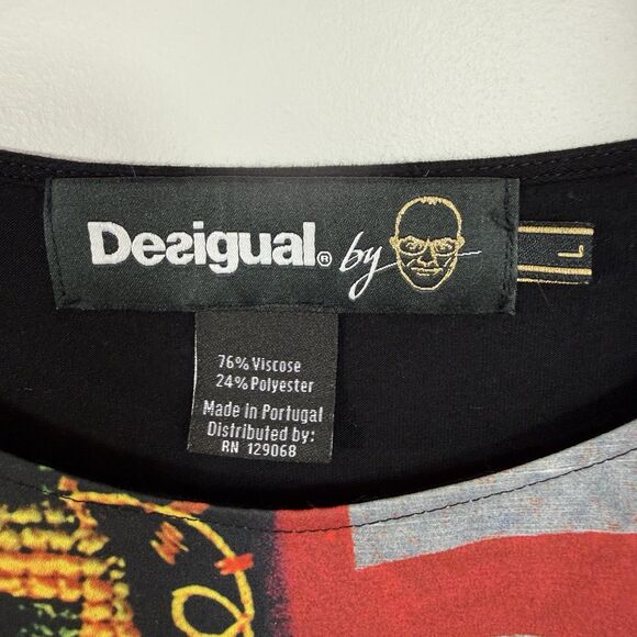 Desigual by christian Lacroix ladies long sleeve top tunic blouse size M - Picture 6 of 12